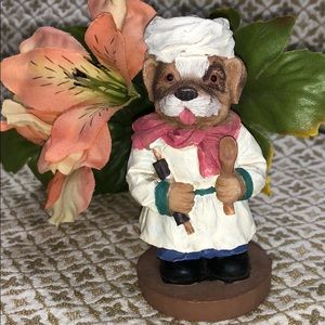 CERAMIC WORLD #3125 Baker Dog Vintage  Kitchen Decore Collectible Cottagecore